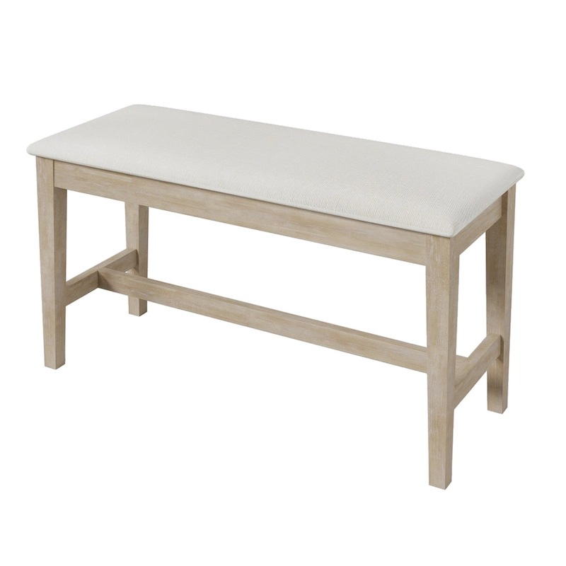 6-Piece Wooden Dining Table Set with Rectangular Table & 4 Chairs