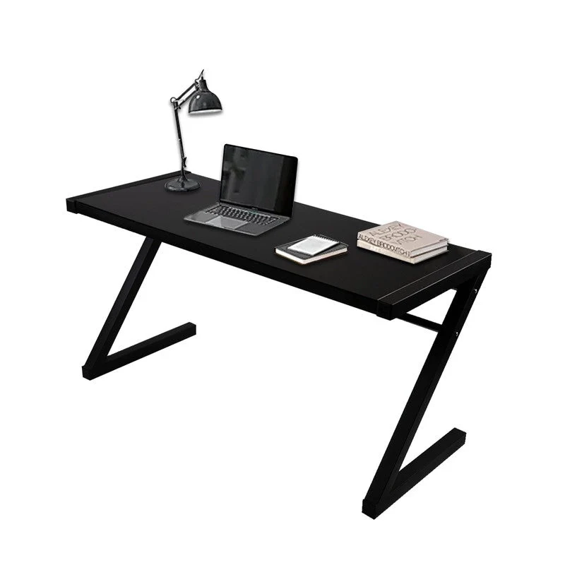 Professional Z-Leg Tempered Glass Gaming and Study Desk with Built-In USB Cable