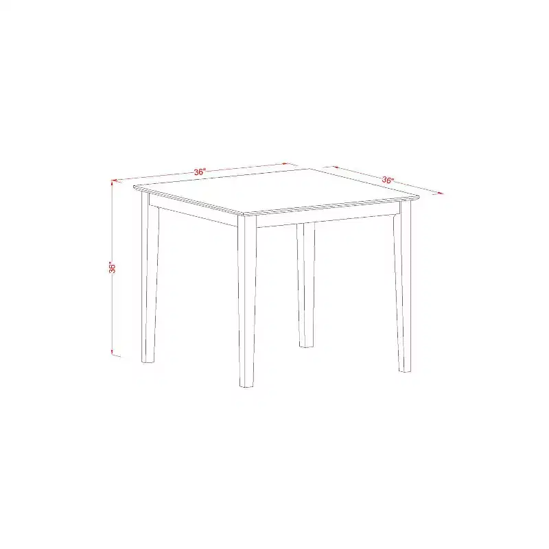 HomeStock Belmont 5 Piece Dining Room Furniture Set Includes a Round Dining Table with Pedestal and 4 Wood Seat Chairs, 42x42 Inch, Linen White