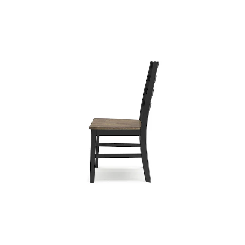 Signature Design by Ashley Wildenauer Brown/Black Dining Chair - 19  W x 23.25  D x 39  H