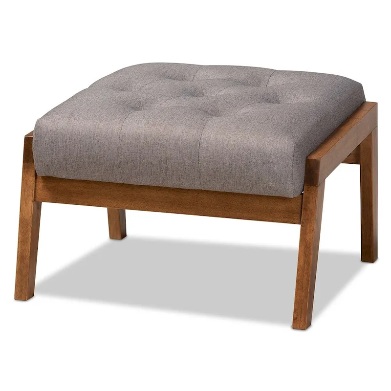 Baktsjaur Mid-century Modern Upholstered Footstool