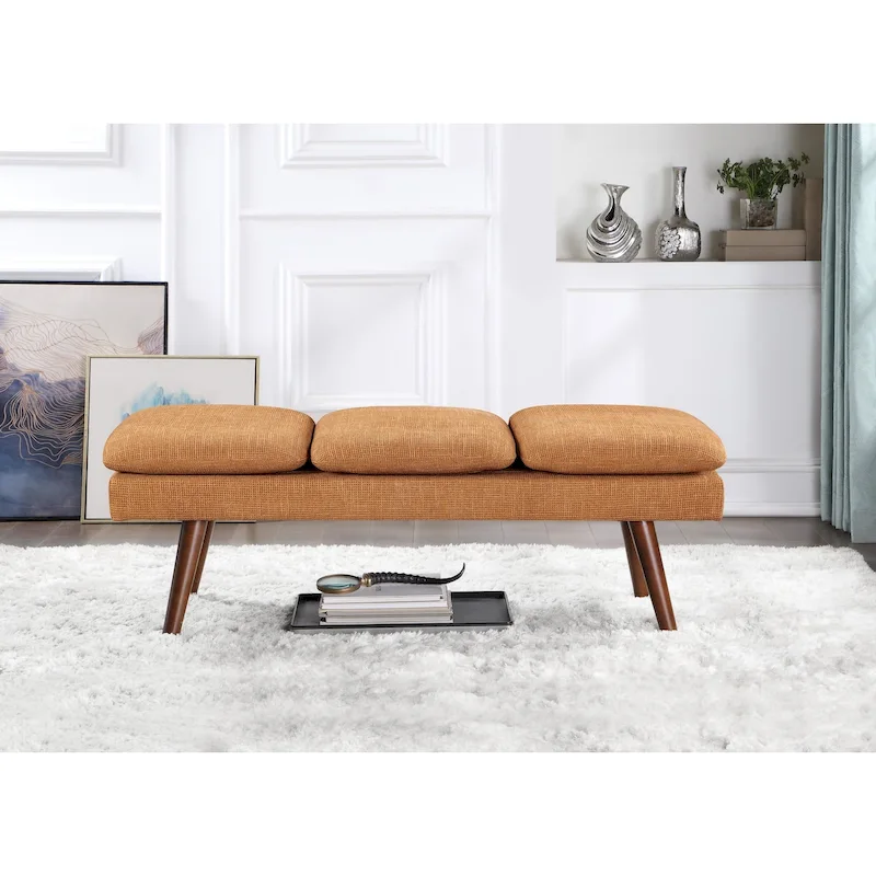 Amanda 54 Mid-Century Bench