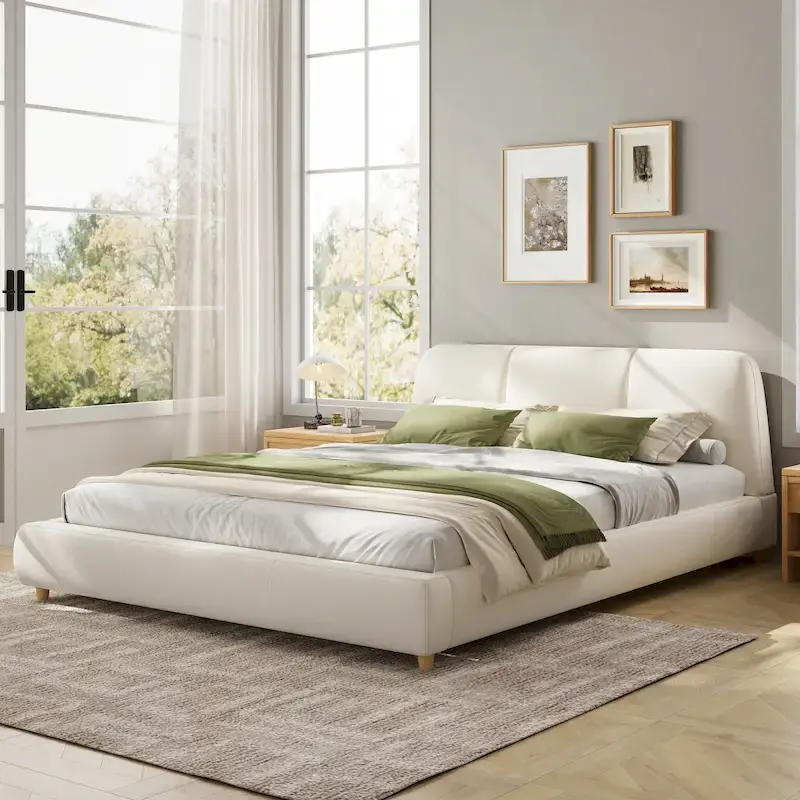 Christopher Knight Home- Mitchell Modern Upholstered Bed Frame