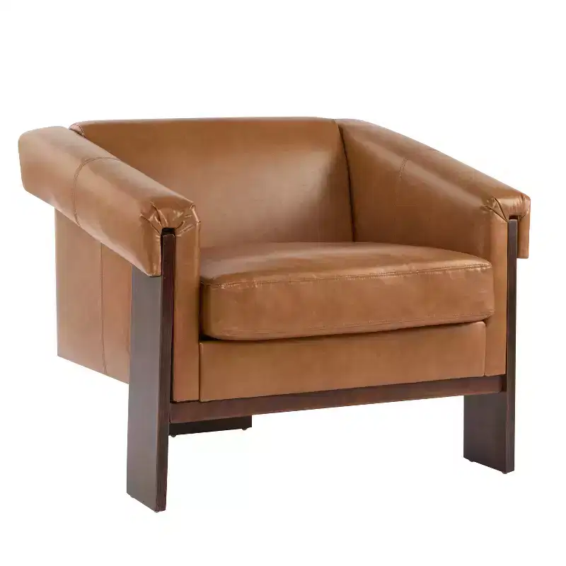Christopher Knight Home Logan Mid-Century Modern Wooden Upholstered Accent Chair