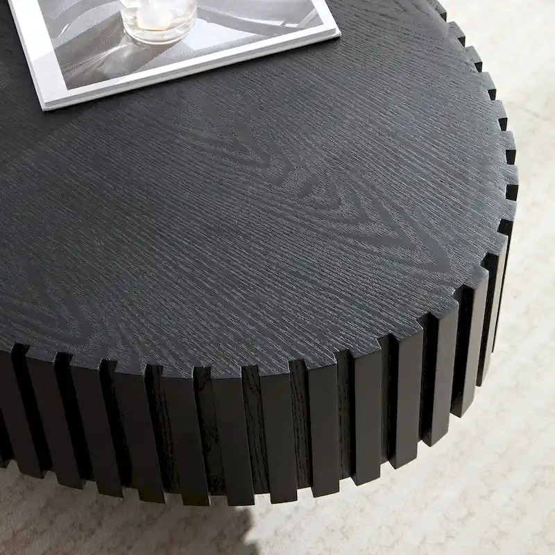 Modern Handcraft Drum Coffee Table