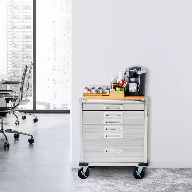 Seville Classics UltraHD 6-Soft Closing Drawer Cabinet, 28 x 25 x 34.5