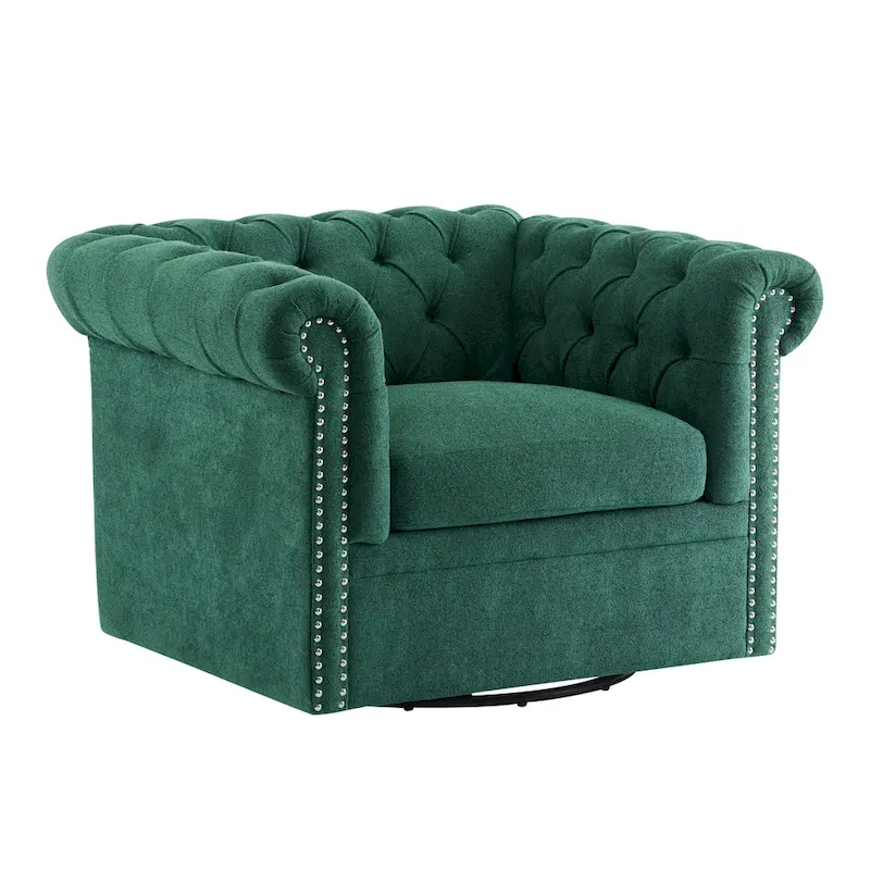 Wiers Chesterfield Swivel Tufted Club Chair by Christopher Knight Home