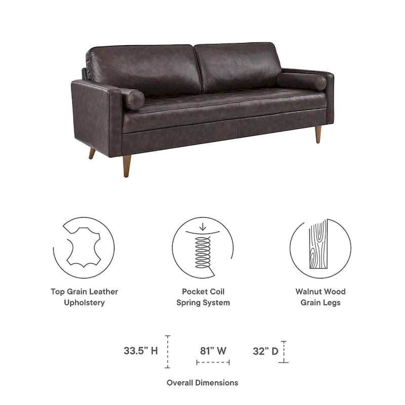 Valour 81  Leather Sofa