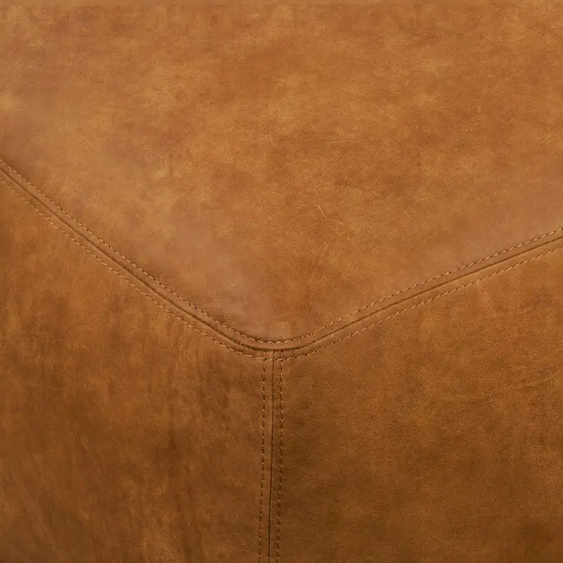 Poly & Bark Denver Leather Ottoman - Full Grain Genuine Italian Leather