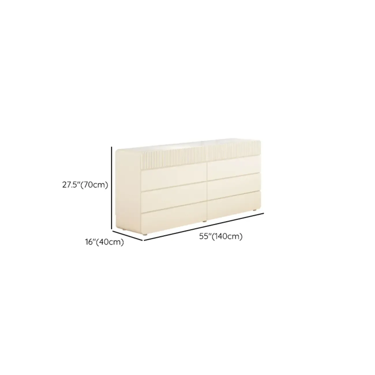 Versatile Modern White Accent Chest with Waterproof Design