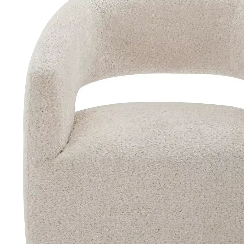 Spruce&Spring Modern Barrel Dining Chair with Caster & Open Back No Assembly Anywhere Chair