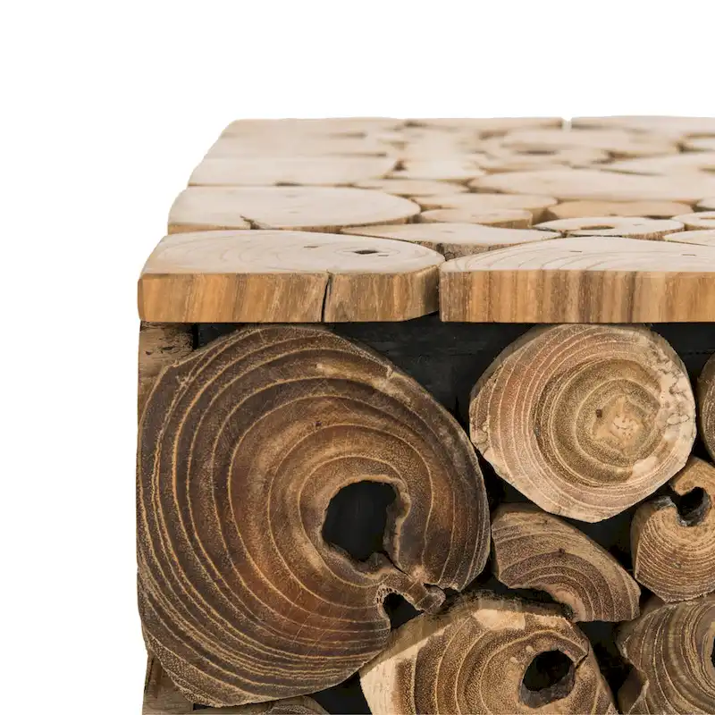 SAFAVIEH Iida Bali Black Stool - Natural - 13  x 13  x 18  - 13Wx13Dx18H