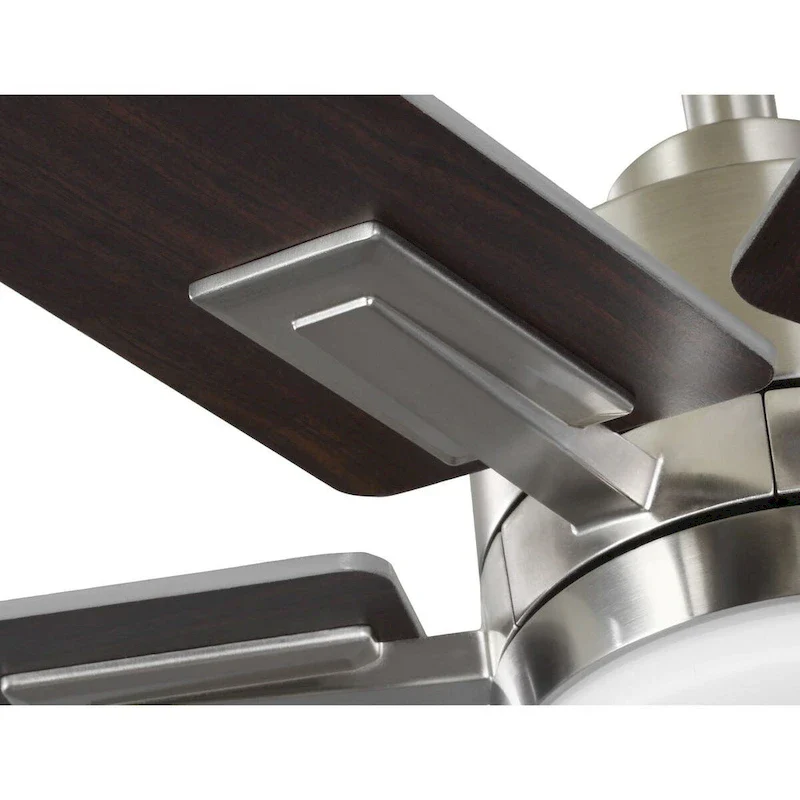 Dallam Collection 60 in. Six-Blade Brushed Nickel Transitional Ceiling Fan with Integrated CCT-LED Light - 60 in x 60 in x 14 in