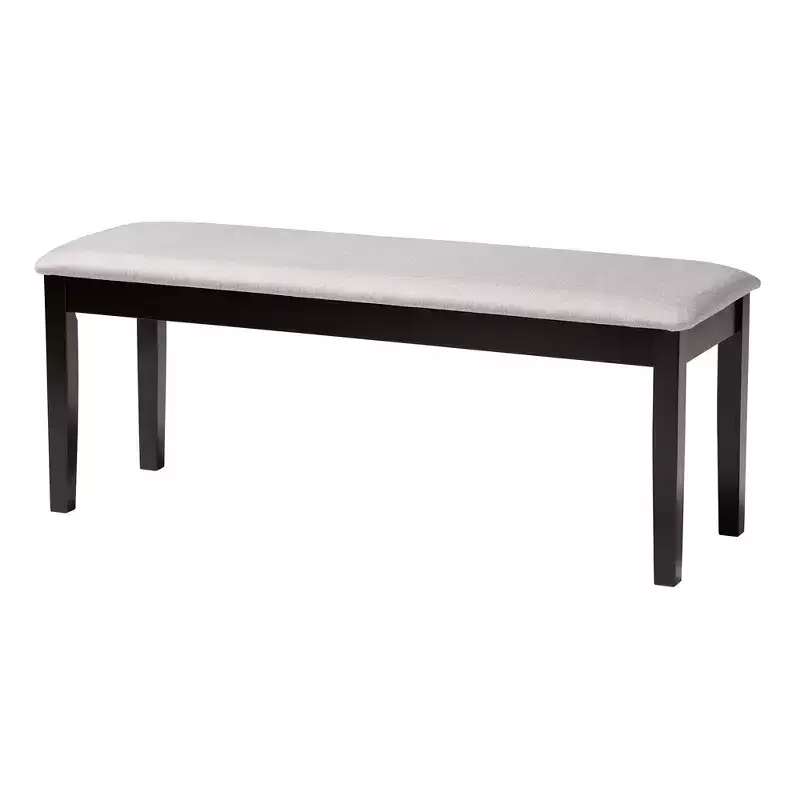 Modern Fabric & Wood Dining Set for 6 – 4 Chairs + Bench + Table
