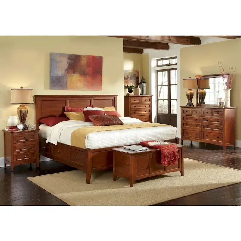 Simply Solid Aiden Solid Wood 4-piece Queen Bedroom Collection