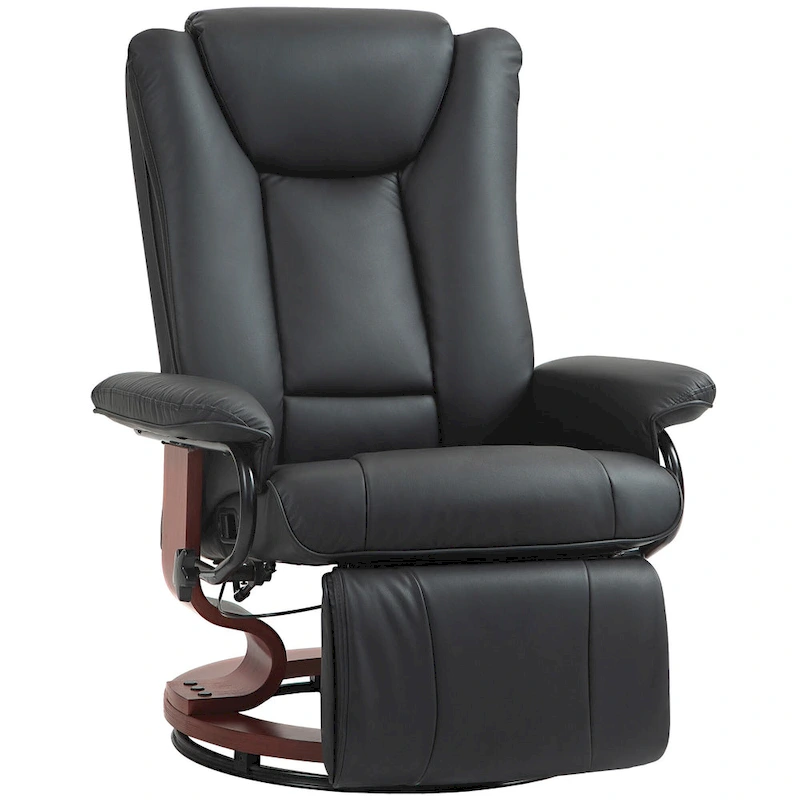 30.7 High Back Swivel Recliner Chair with Footrest