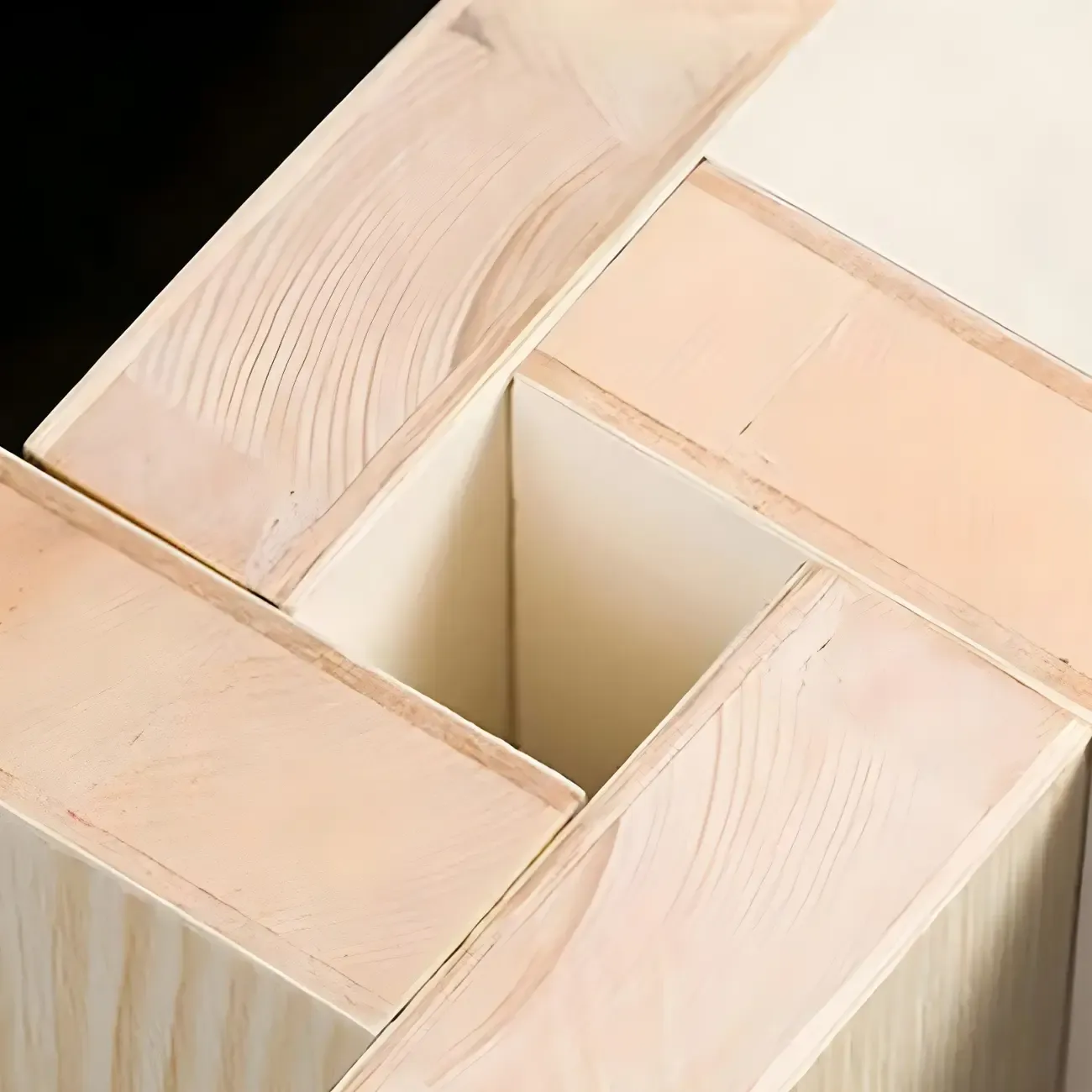 White Wall-Mounted Cube Wood Display Bookcase