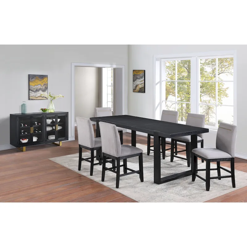 Modern Charcoal Counter Height Dining Table