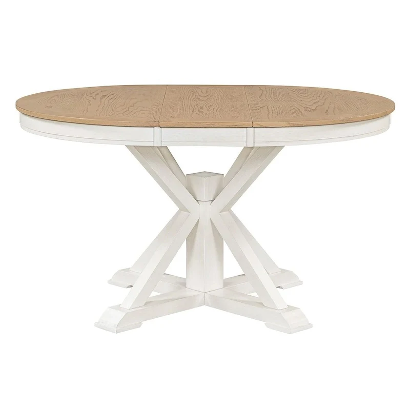5-Piece Dining Set with Extandable Round Table