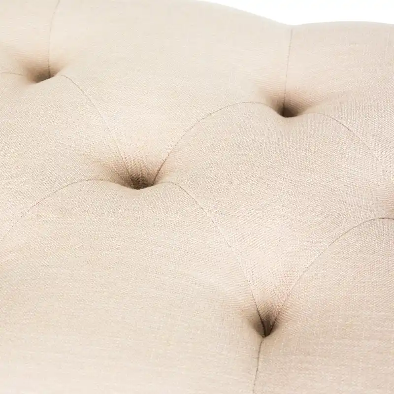 Lynnette French Brasserie Tufted Wood Bench - 47.3 x 17.5 x 19 - 47Wx18Dx19H