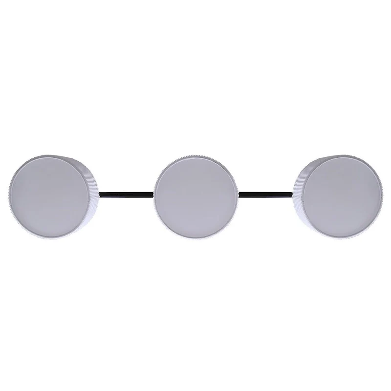 CARMYNN 3 Light Integrated LED Black Contemporary Pendant with White Fabric Shade