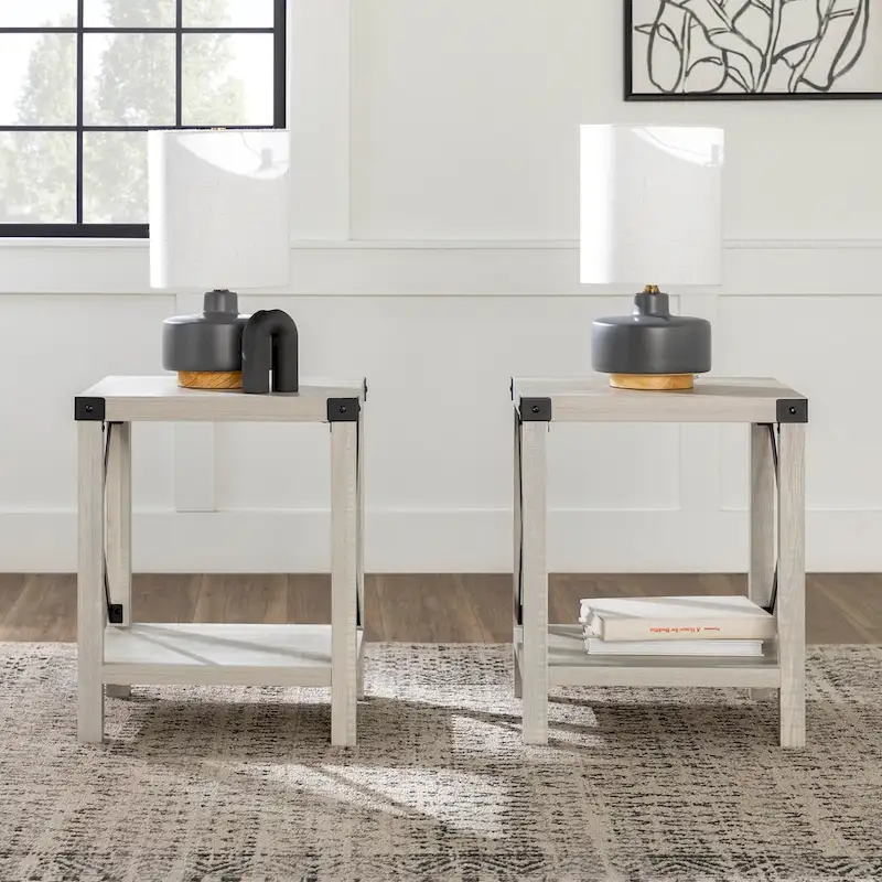 Middlebrook Kujawa 18-inch X-side Accent Table (Set of 2)