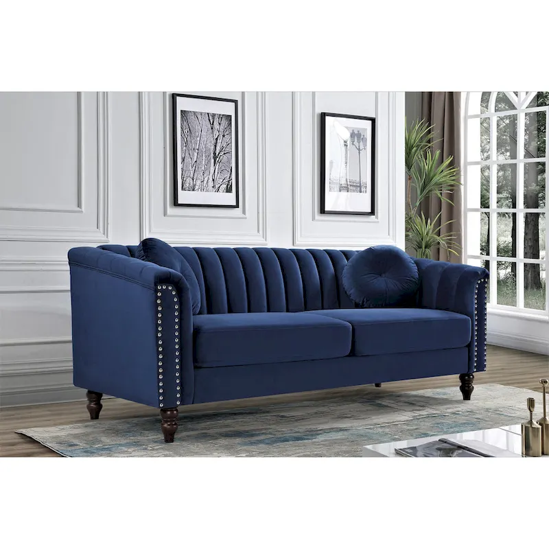 Hills Tufted Back Nailhead 75.2 Sofa