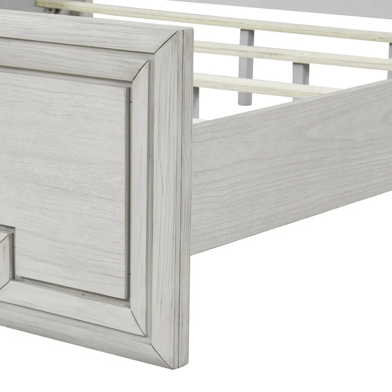 Furniture of America Klasiin Rustic White Wood Panel Bed