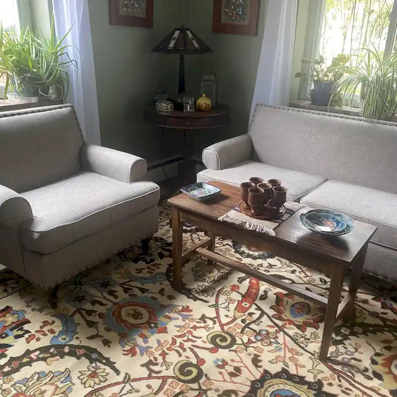 HUIMO Fabric Arm Chair and Loveseat Set