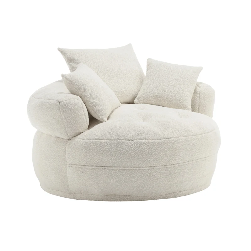 Indoor circular wide sofa and lazy sofa chair
