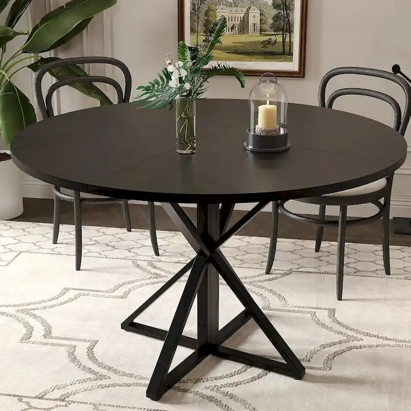 47  Kitchen Round Dining Table, Space Saving - N/A
