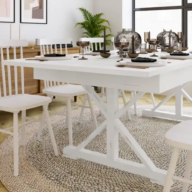 8' x 40 Rectangular Antique Rustic Solid Pine Folding Dining Table