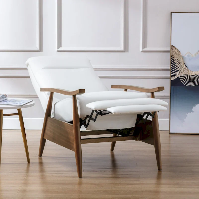 Sienna Upholstered Wood Push Back Recliner by Greyson Living