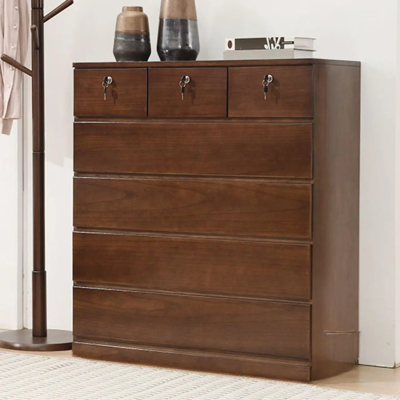 Classic Wooden Double Dressers with 7-Drawer