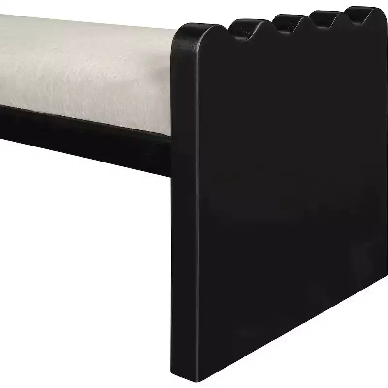 Meridian Furniture,Sonia Velour Fur Fabric Bench