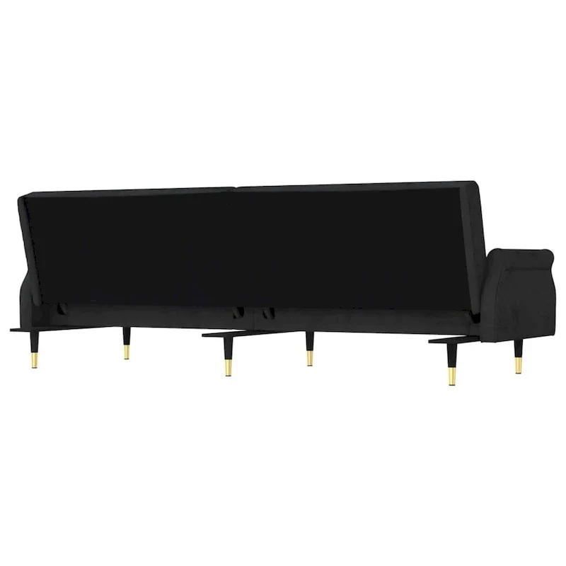 Velvet Sofa Bed Loveseat with Cushions – 85 x 35 x 27.6