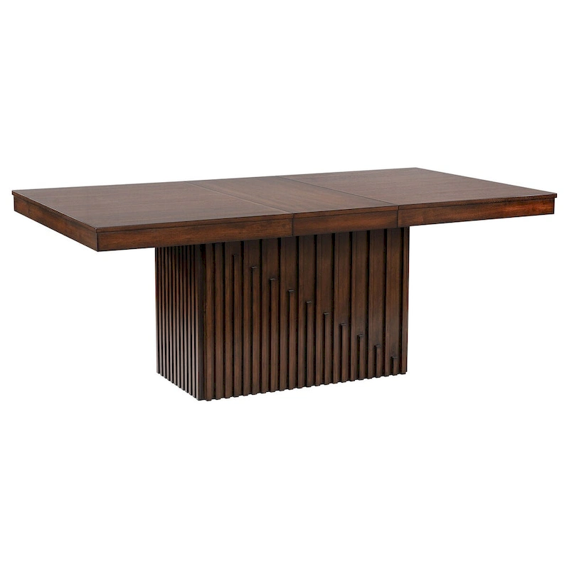 Ryn Dining Table, 60-78 Inch Removable Extendable Rectangular Top, Brown