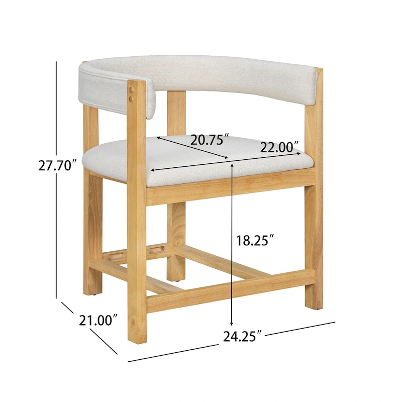 Christopher Knight Home - Bennett Elegant Barrel-Back Dining Armchair Set of 2