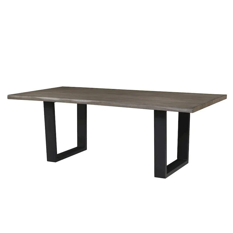 Ditmars Dark Brown Finish 84 Live Edge Dining Table by iNSPIRE Q Modern