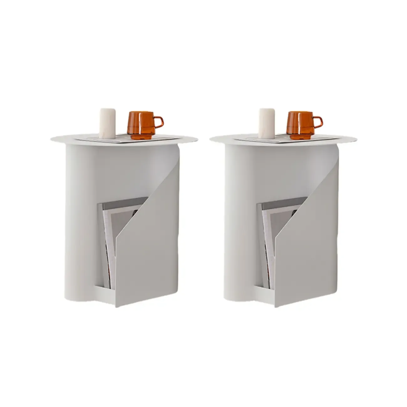 Scandinavian Abstract Iron Small Round Side Table