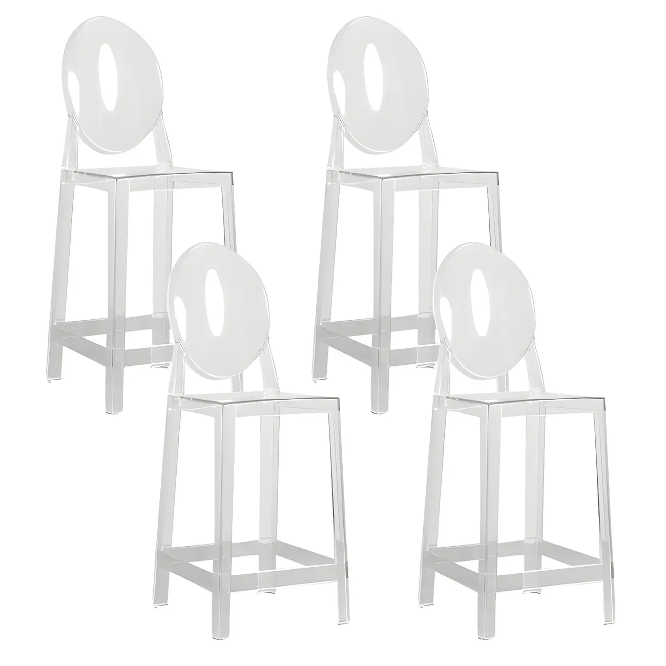 Modern Acrylic Vibrant Durable Colourful Sleek Bar Stool