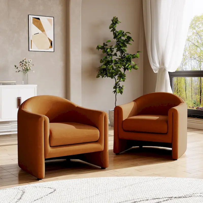 Modern 32.3 wide Upholstered Accent Chairs Set of 2