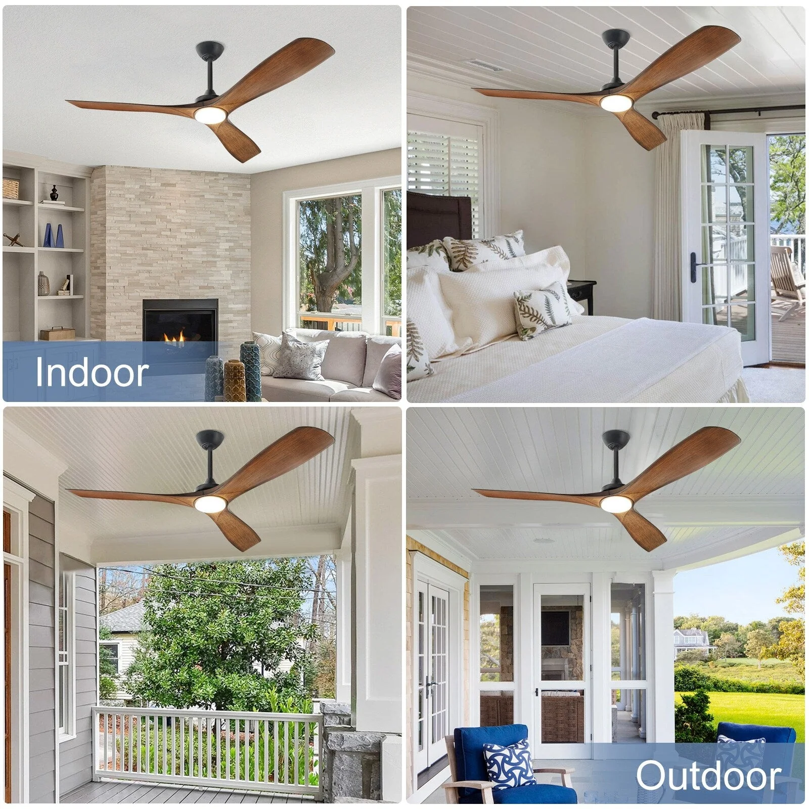 Remote Ceiling Fan with Lights Flush Mount