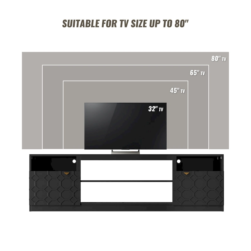 Clihome 70 High Gloss TV Stand