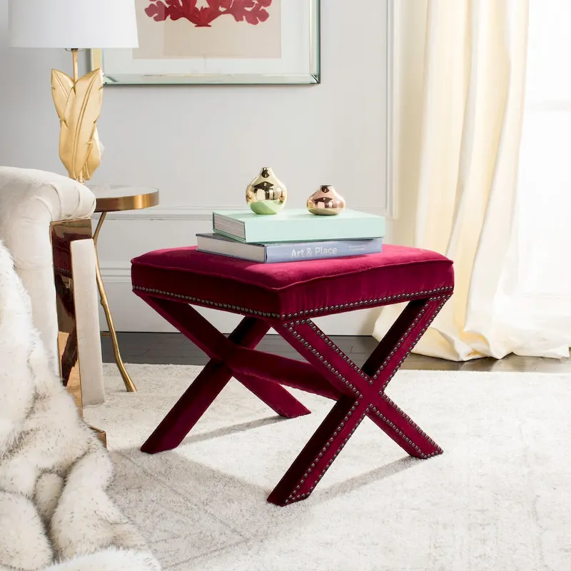 SAFAVIEH Shavonne X-Bench Ottoman