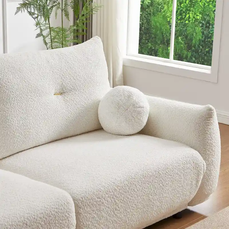 Lamb's wool 2-seater sofa
