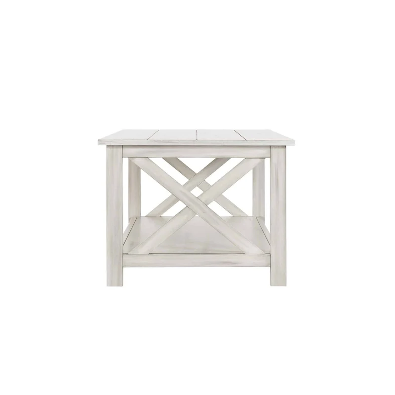 Jamestown Antique White Wood Coffee Table