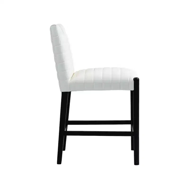 Meridian Furniture,Aimee Cream Vegan Leather Counter Stool