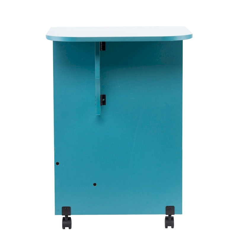SEI Furniture Eastwick Expandable Rolling Sewing Table/Craft Station - Turquoise