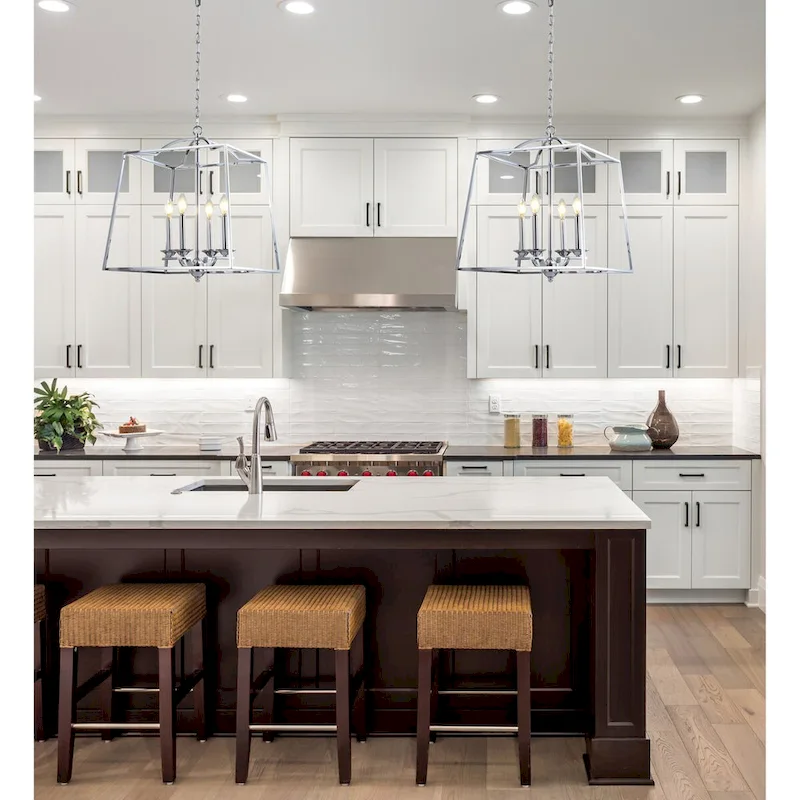 Virginia 14.5  3-light Metal LED Pendant, Chrome by JONATHAN Y